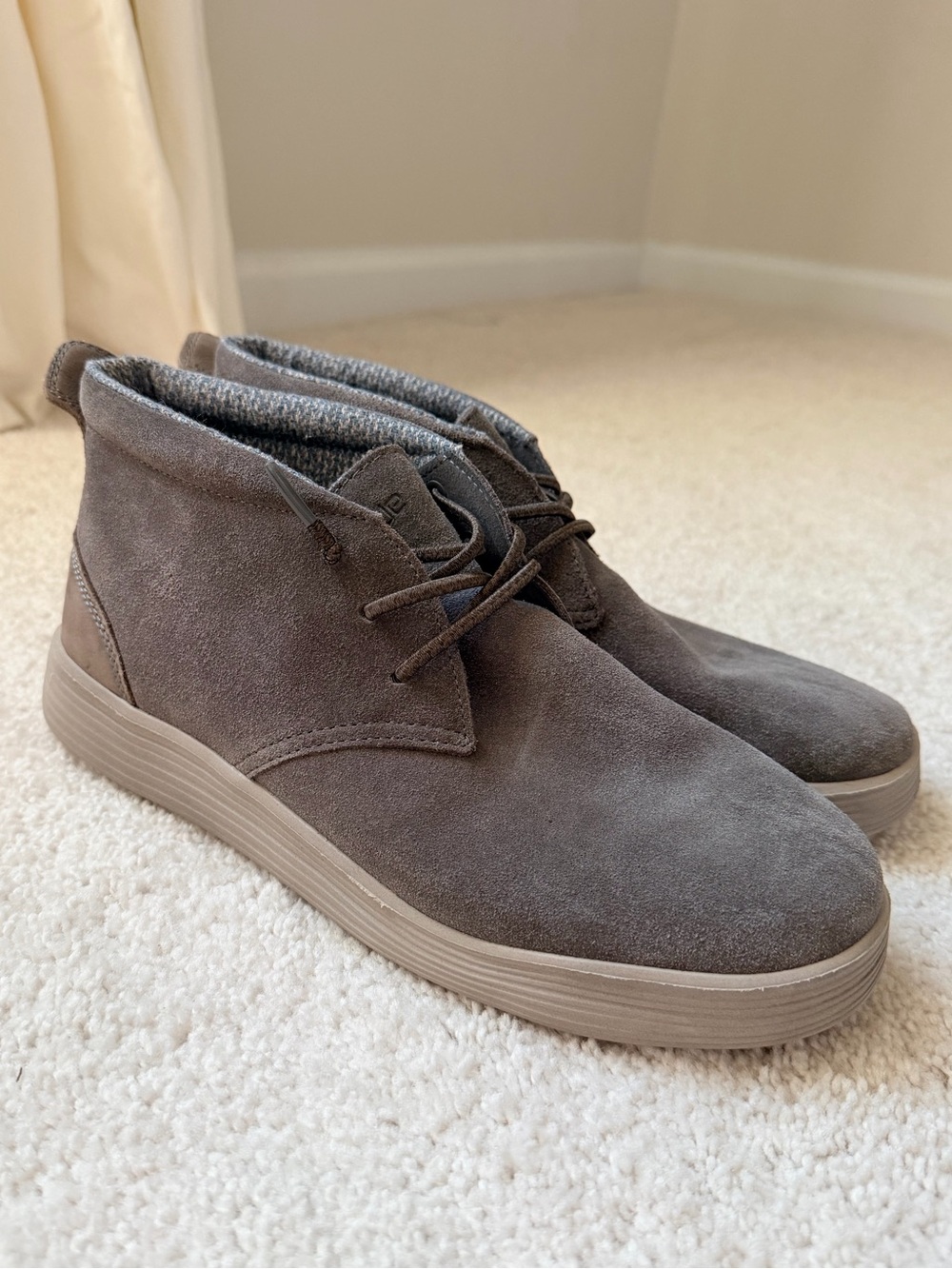 Men's Hey Dude “Jo Suede” Shoes in Shadow Grey